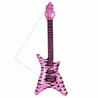 ROCKOVÁ nafukovací kytara zebra růžová
