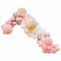 SADA balónků na balónkový oblouk Deluxe broskvová/růžová/růžové zlato 200ks