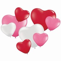 SADA latexových  balónků ve tvaru srdce 8ks