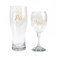 Set svatebnch sklenic na vno a pivo