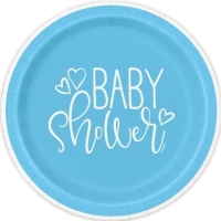 Tale paprov Baby Shower modr 8 ks