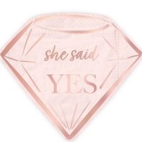 Ubrousky paprov She Said Yes rov zlato 10 ks