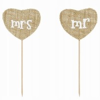 ZPICH na dort Jutov srdce Mr&Mrs 18,5cm