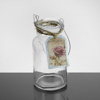 Váza malá s kovovým závěsem - k dispozici 10 ks