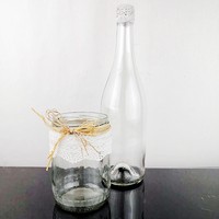 sk063-Sklenice - lahve od vína s krajkou set