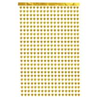 Závěs srdíčkový, zlatý 100 x 200 cm