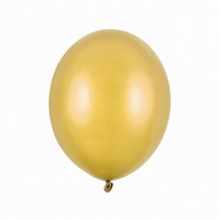 Balónky latexové metalické 27 cm zlatá 100 ks
