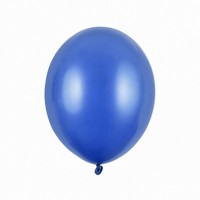 Balnky latexov metalick  27 cm modr 100 ks