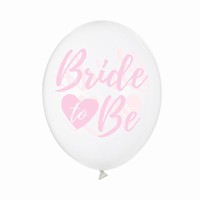 Balnky s potiskem "Bride to be" 30 cm 6 ks