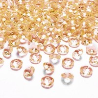 Konfetky diamantové oranžovo-zlaté 100ks 12mm
